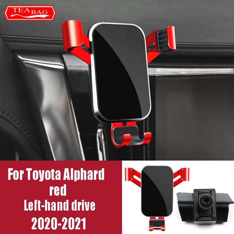 Car Styling Phone Holder For Toyota Alphard 2015-2019 2020 2021 LHD RHD Auto Gravity GPS Navigation Bracket Interior Accessories