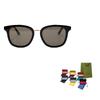 GUCCI Classic Webbing Elegant Modern Holiday Travel Edition Cat Eye Sunglasses Men's Black