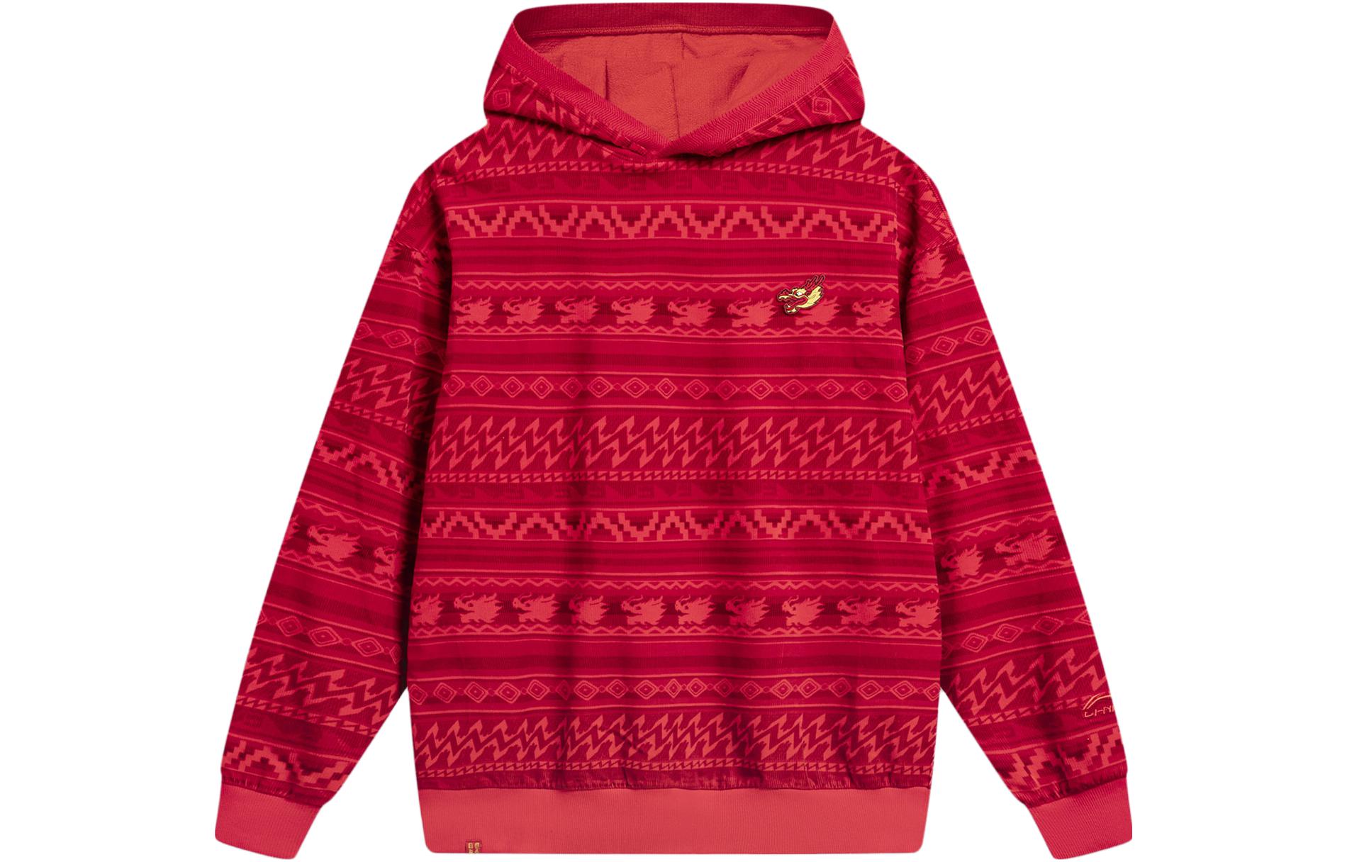 Li Ning Rijin Doujin Collection Sweatshirt Men s Vermilion Combination AAEU001-1 L