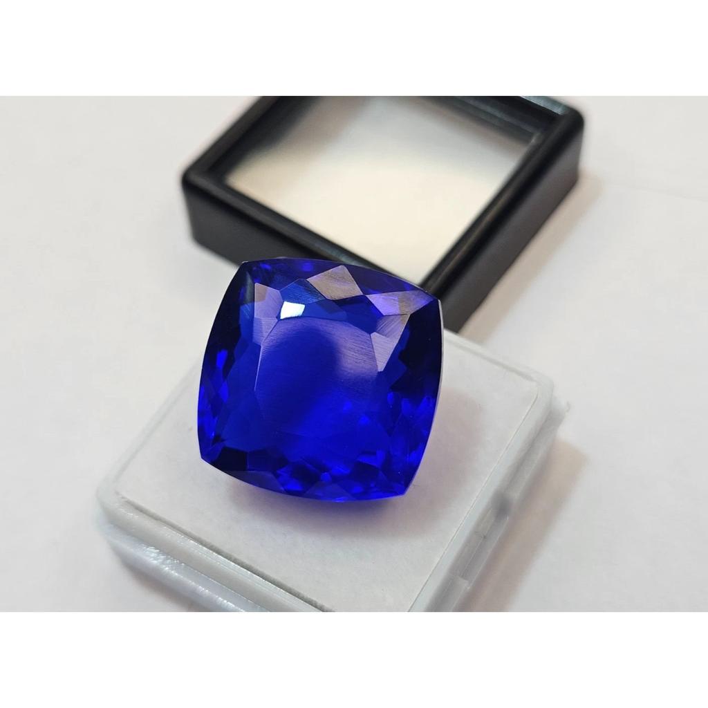 Stunning Blue Sapphire Cushion Cut 25-26 Ct Certified Loose Gemstone