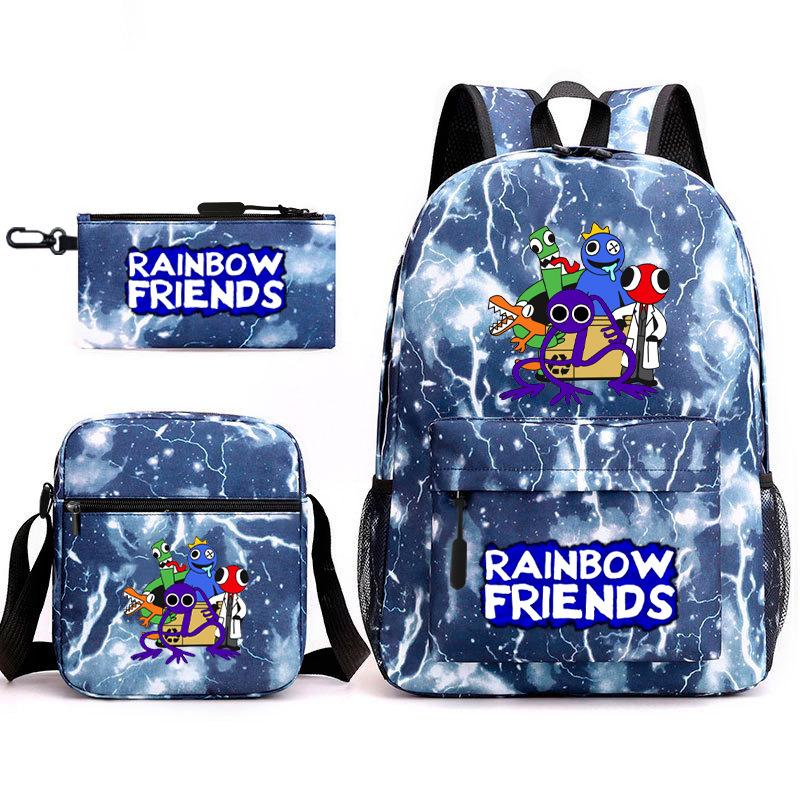 Rainbow Friends Gra Rainbow Friends Plecak Szkoła Podstawowa Torba Szkolna Gwiazda Zestaw Trzech Sztuk