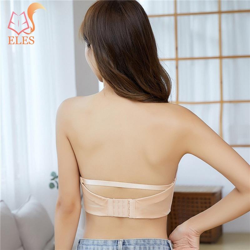 Strapless Front Buckle Lift Bra for Women Strapless Wirefree Push Up Non Slip Invisible Bra