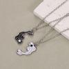 Yin-Yang Patchwork Anhänger Einfacher Anhänger Partner Schmuck Schwarz Weiß Tai Chi Bagua Fisch Halskette Persönlichkeit Nischen Design