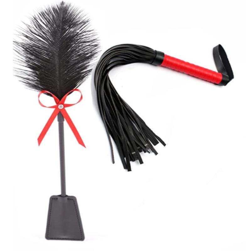 Feather Teasing Paddle with Diamond Bow for Couples