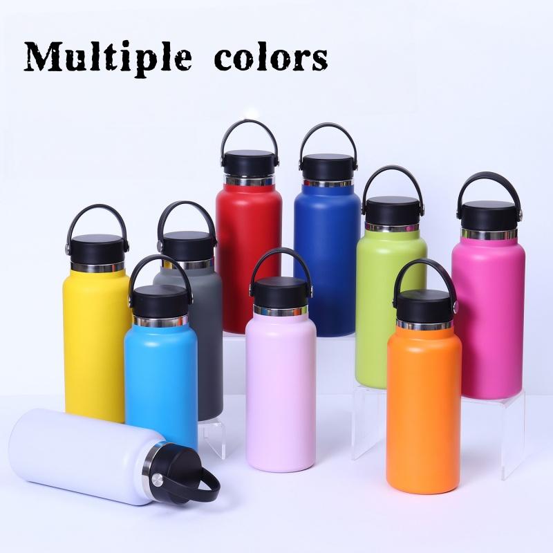 1PCS 32oz Stainless Steel Vacuum Insulated Water Bottle Portable Durable Leak-Proof for Outdoor Sports Carry Gym Cup with Handle