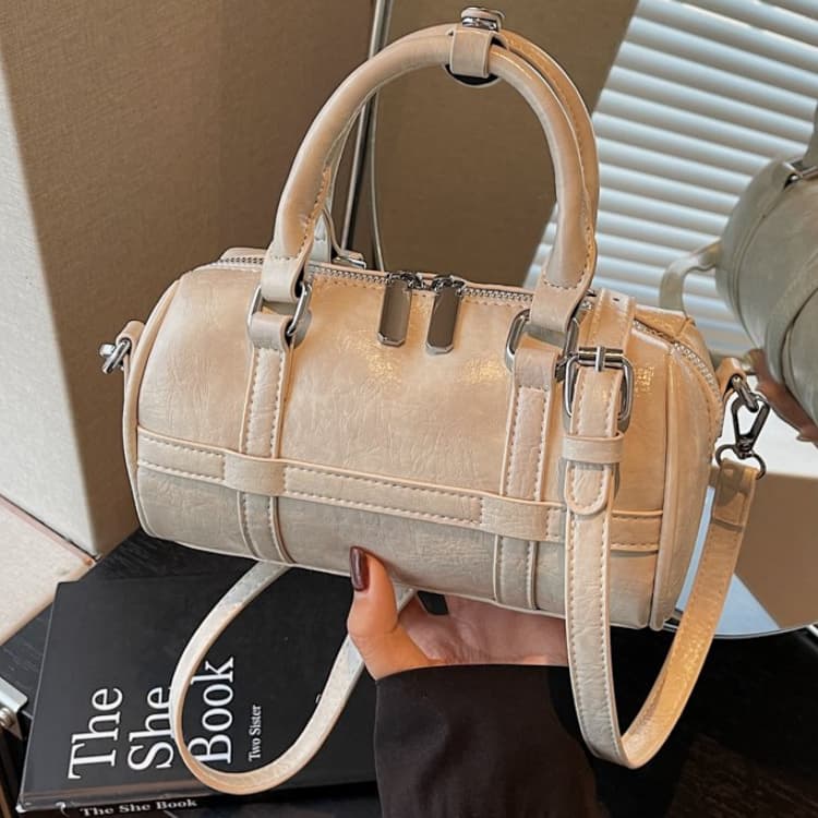 Glossy Mini Boston Bag Women s Handheld Shoulder Bag