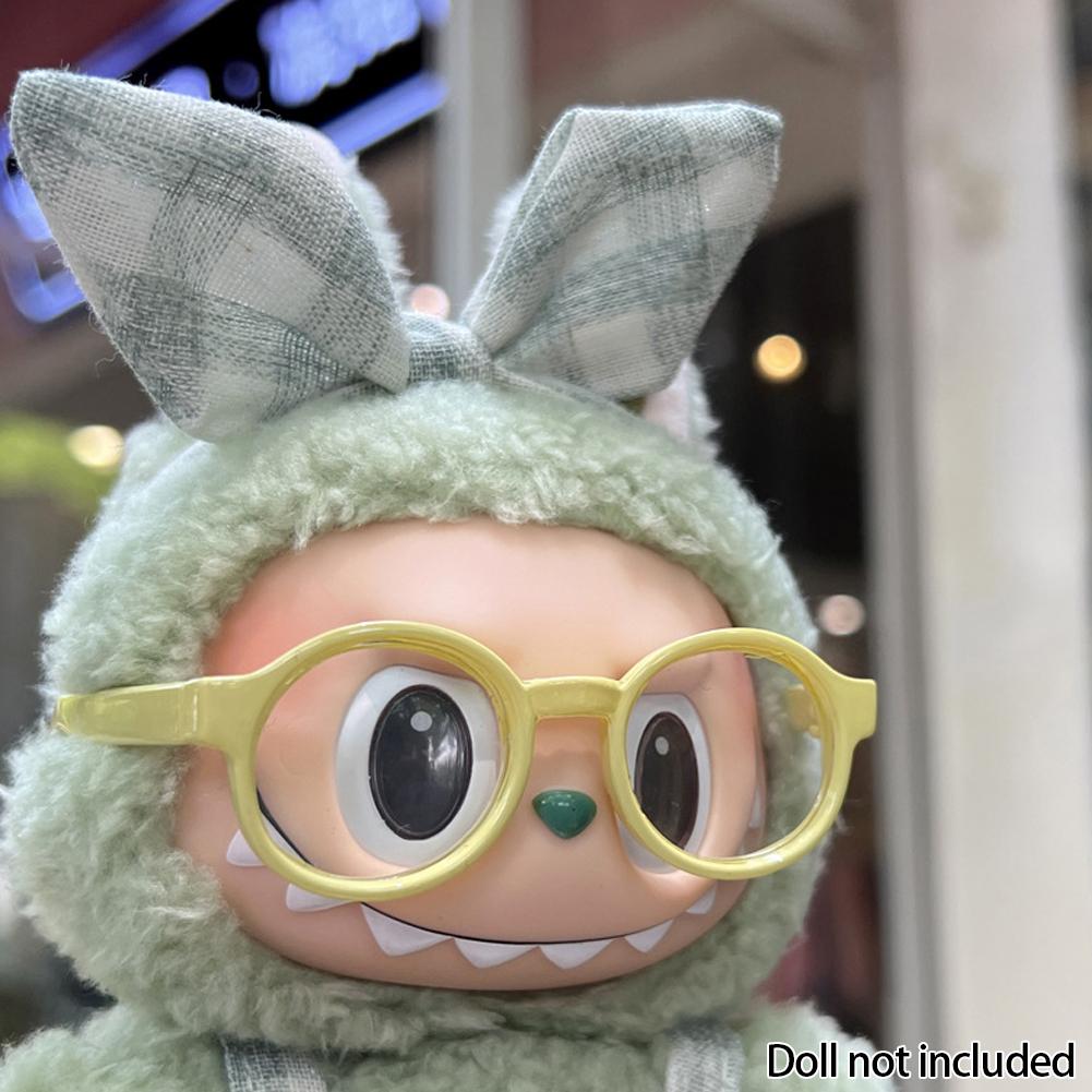 

Для 17см куклы Лабубу Стильные очки Аксессуары для куклы Модные очки конфетных цветов жёлтый
