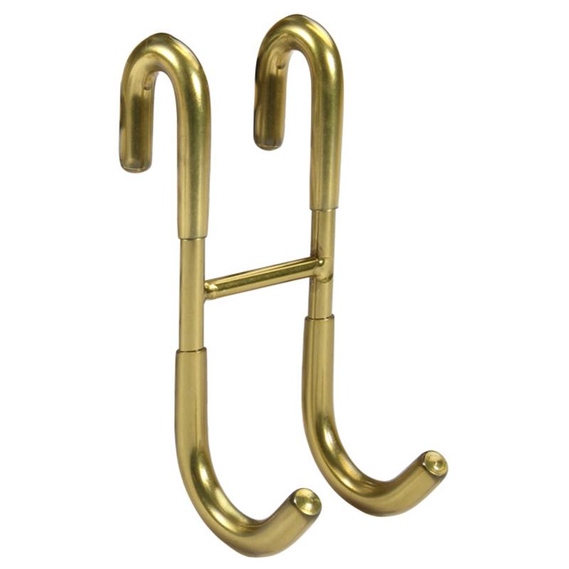 Drill Free S Shape Dual Hook Space Saving Stainless Steel Hanger for Bathroom Kitchen