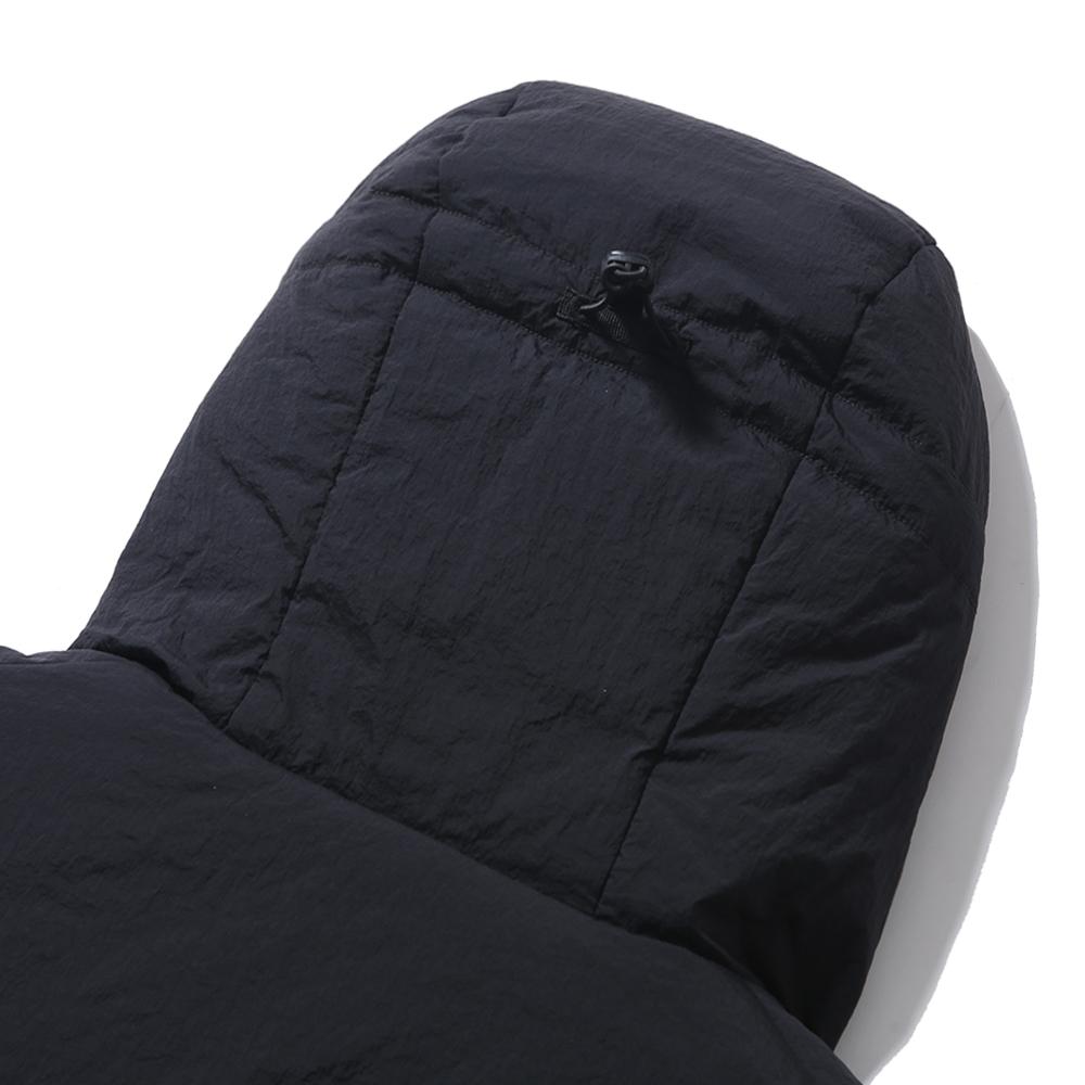 Moif [Aw23]Hooded Crop Vest / Black