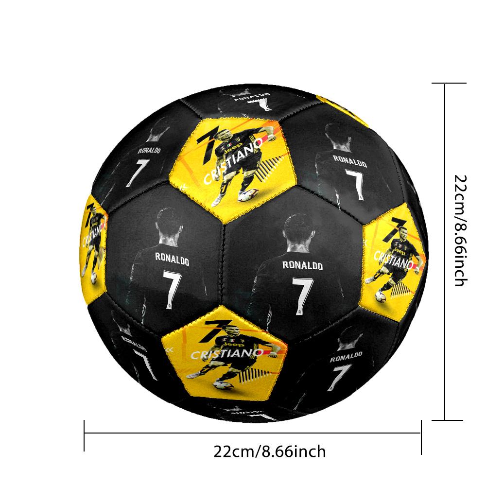 Ronaldo's Portugal Celebration Soccer Ball Size 5 Football Machine-Stitched Indoor/Outdoor Universal Football