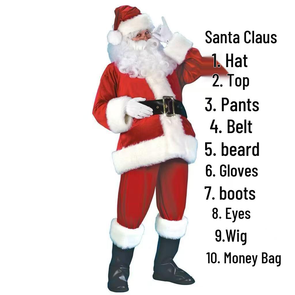 Weihnachtsmann Übergröße Extra Dickes Weihnachtskostüm - Klassischer Stil