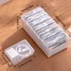 The Transparent Plastic Data Cable Storage Box Household Cable MobilePhone Charger Charging Cable Finishing Box Divided Grid Box