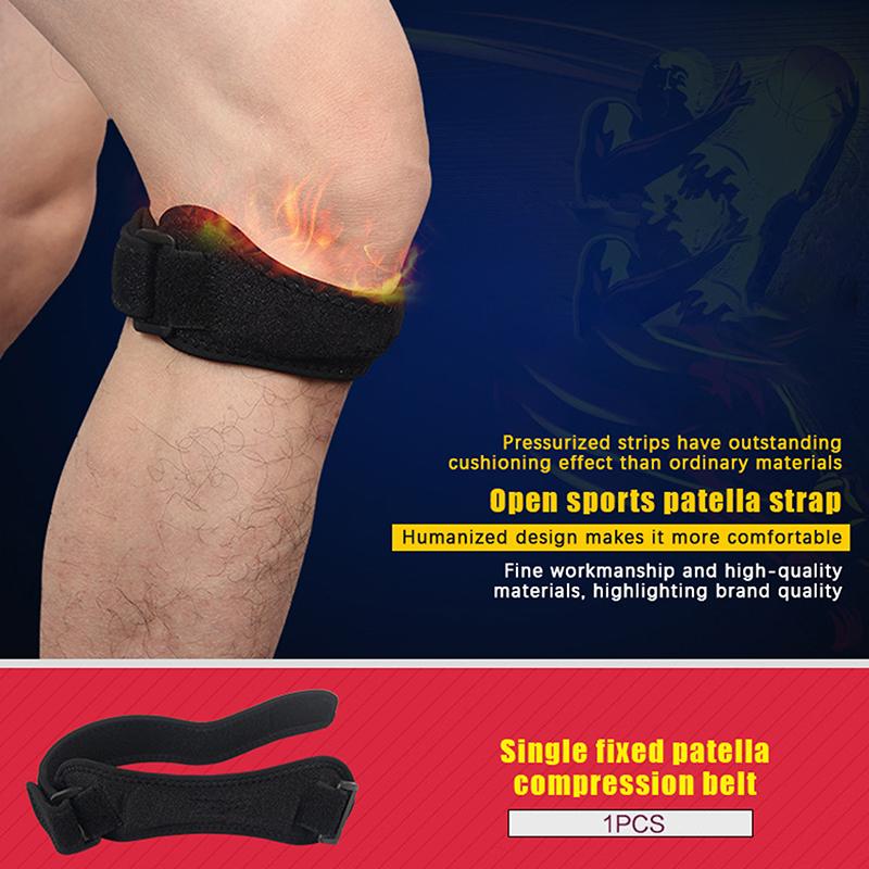1 Piece Knee Patellar Tendon Knee Support Strape Brace Adjustable Shock Absorption Compression Knee Pad Sleeve For Basketball