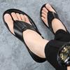 Mens Leather Slippers 2024 Summer Luxury Brand Men Flip Flops Indoor Outdoor Soft Beach Dual Purpose Casual Shoes Size 38-44