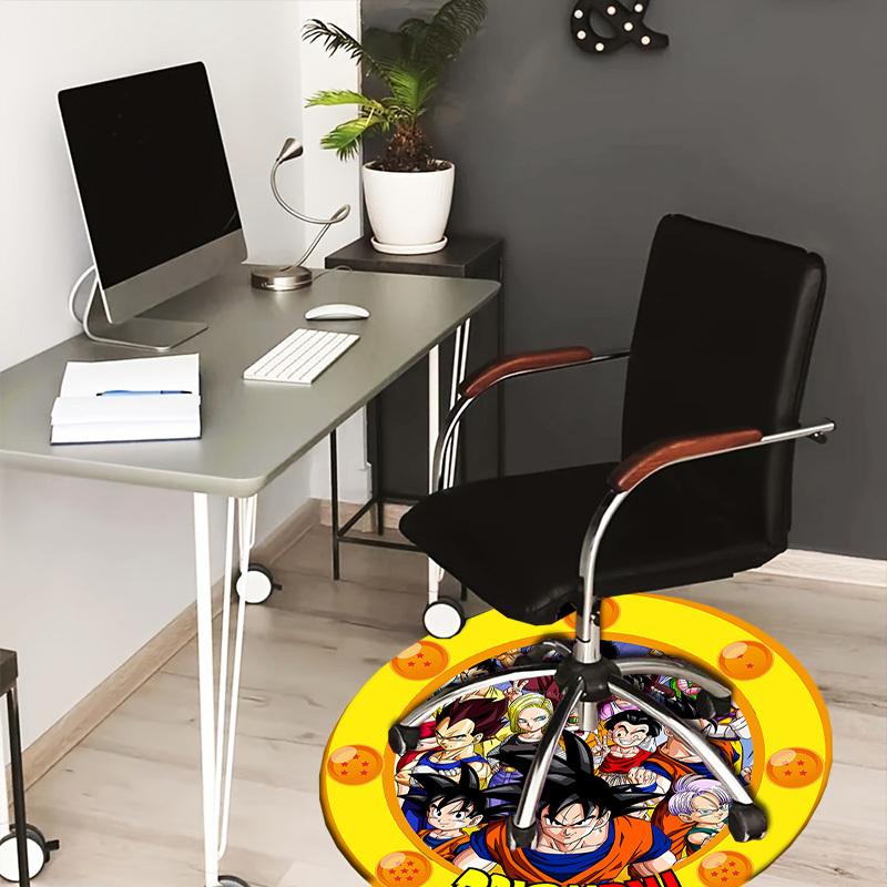 

1pc Dragon Ball Characters Artwork Round carpet, Made of Polyester,Perfect for Decorating Office Chairs, Living Rooms 80cm