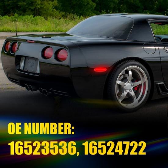 For 97-04 Chevy C5 Corvette LED Side Marker Turn Signal Rear Light Bumper Lamp K