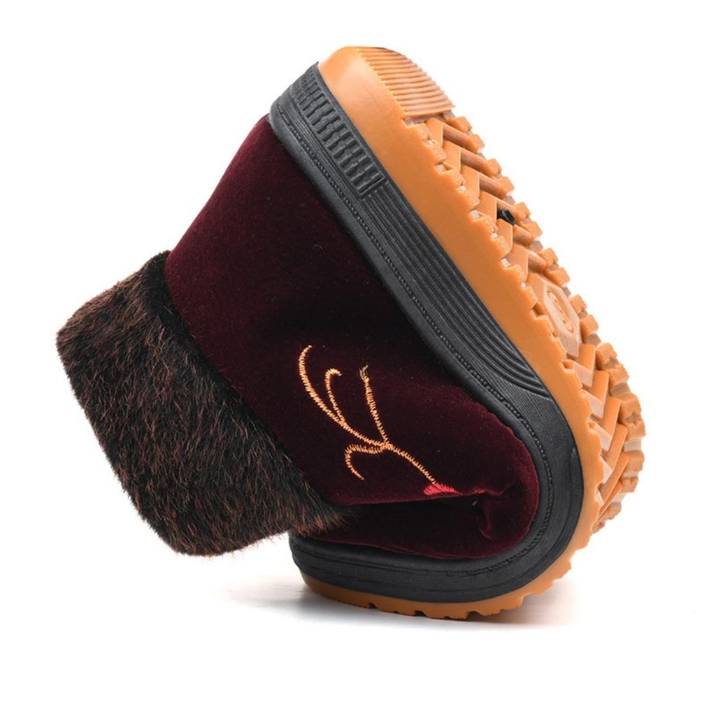 Жіночі, Бавовняні туфлі, Плюшеві та потовщені, Теплі туфлі, Вишиті туфлі, Снігові чоботи середньої довжини