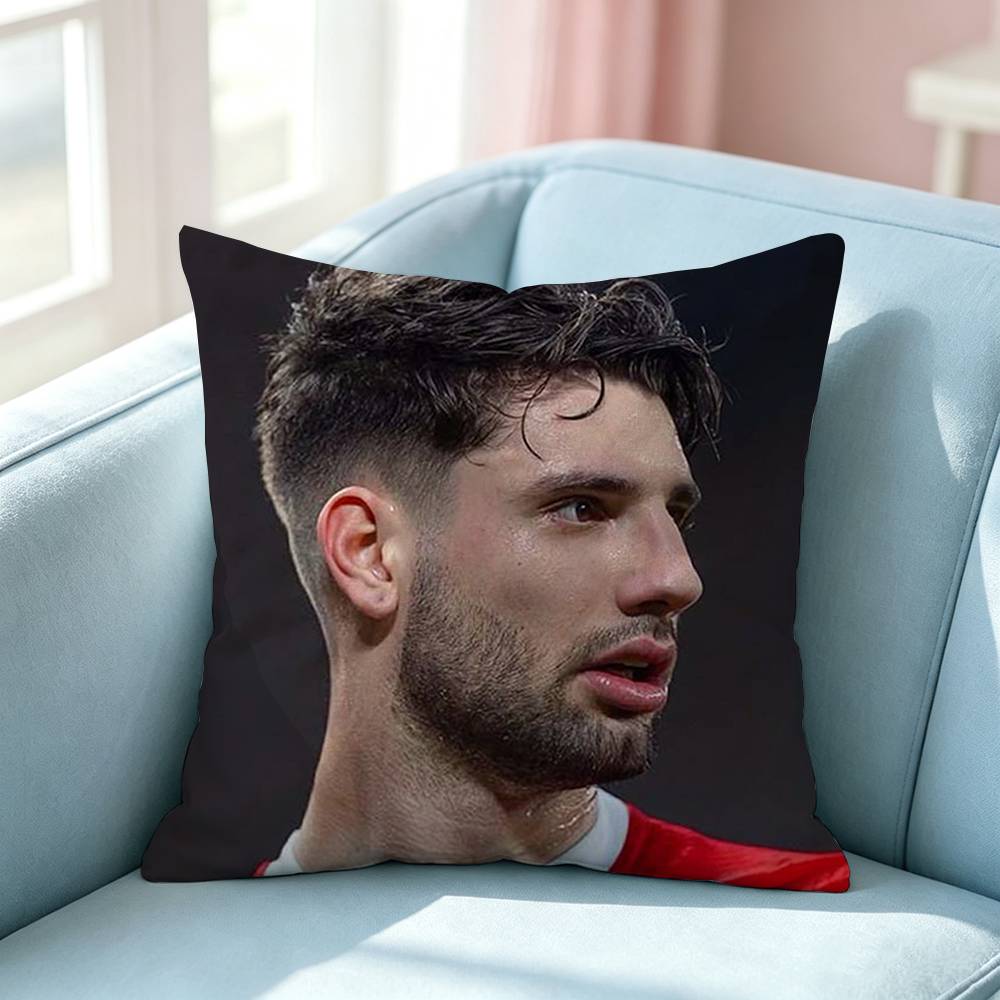 Football Star Dominik Szoboszlai Pillow Case Square DoubleSided Sofa Cushion Cover Bedroom Bedside Pillow