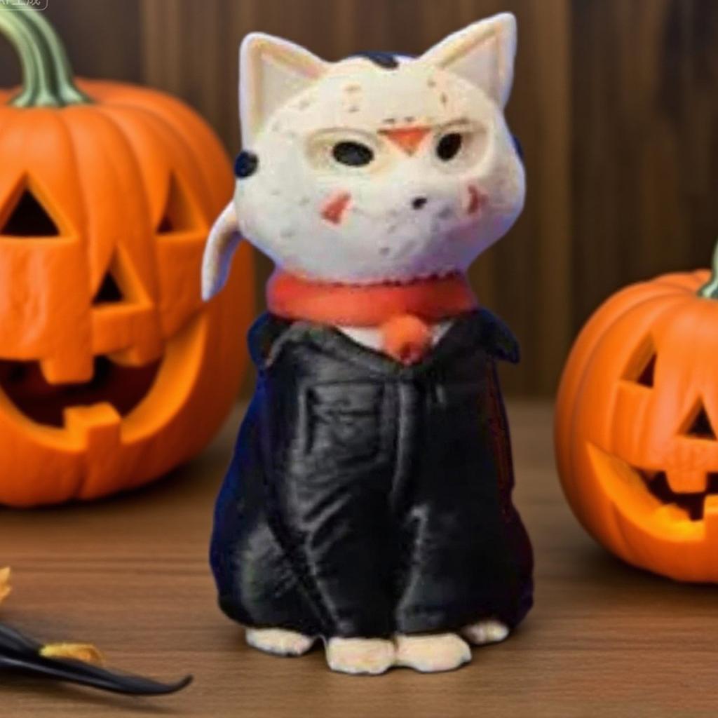 Cat Halloween Ornaments Animal Miniature Model Decoration Small Ornaments