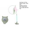 Cat Tease Toy with Suction Cup Interactive Cat Toy Press Lock Sticks on Floors Cat Wand Toy Flexible Steel Wire Cat Feather Toy