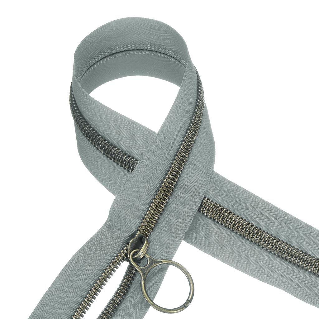 Zíperes de Bobina de Nylon Fechados Zíper de Bobina de Nylon Zíper de Bobina em Atacado com 20 Zíperes de Cor Grafite Deslizantes Para Costura DIY Roupas 10 Jardas