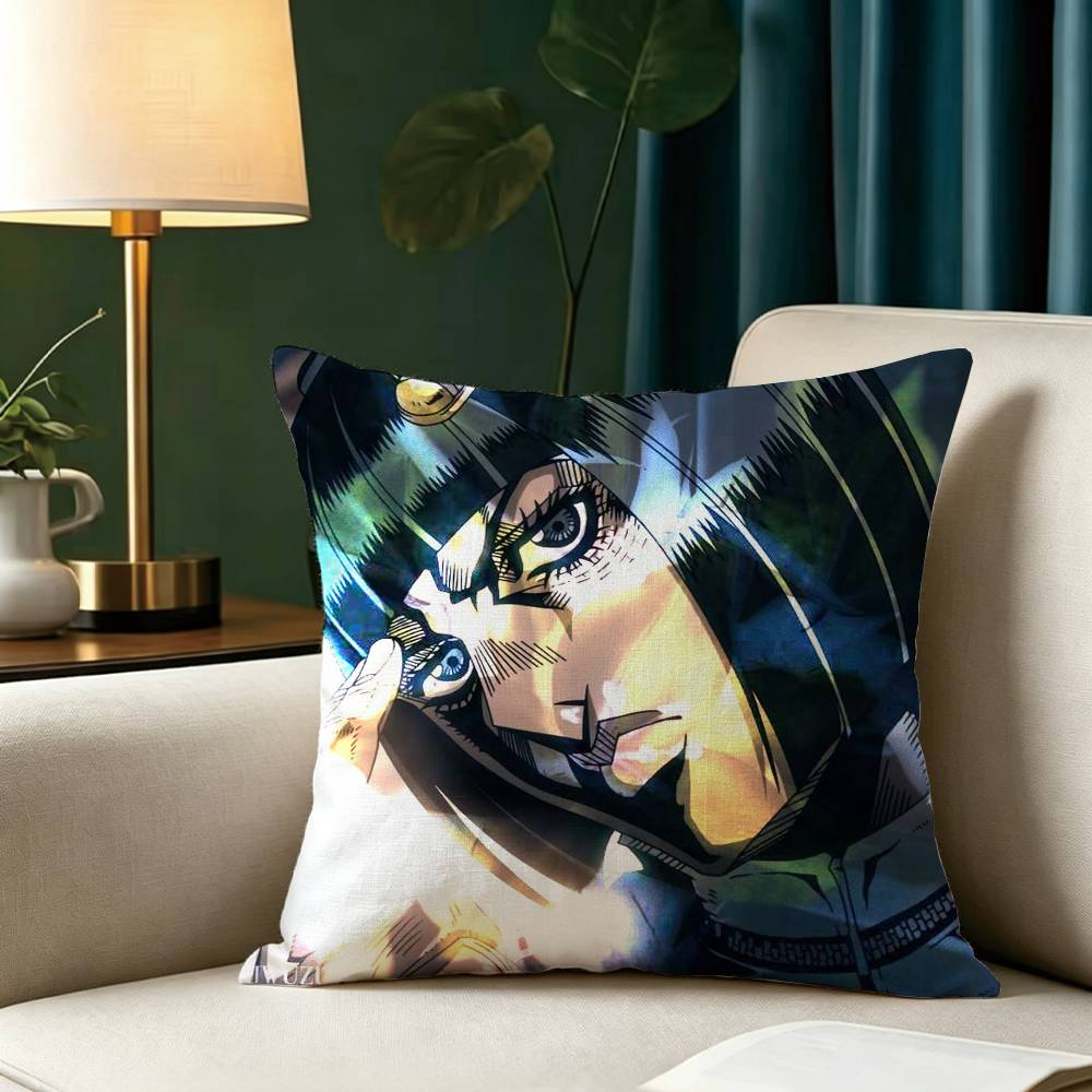 J-JOJOs B-Bruno B-Bucciarati Square Double-Sided printed Pillow Case Bedroom Bedside Pillow Sofa Cushion Cover