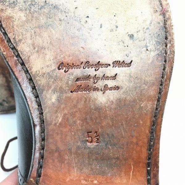 ESTNATION Size 5.5 (24.5cm) Made In Spain Wingtip Business Shoes Dark Brown Men's(USED)