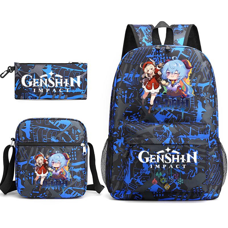 Yuanshen Backpack 3 Pieces/set Girls Boys Travel Shoulder Bag School Backpack