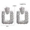 Exaggerated Dangle Earrings for Women Punk Personality Big Square Pendants Drop Earrings Heavy Ear Jewelry pendientes