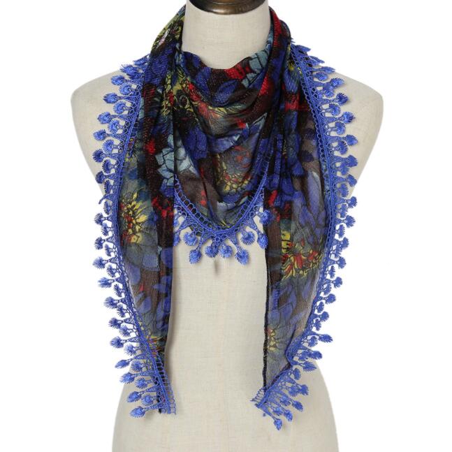 Damenmode Dreieckstuch Damen Schal Bunt Spitze Schal Weiblich Quaste Schals Schals Frühling Sommer Foto Requisiten Accessoires
