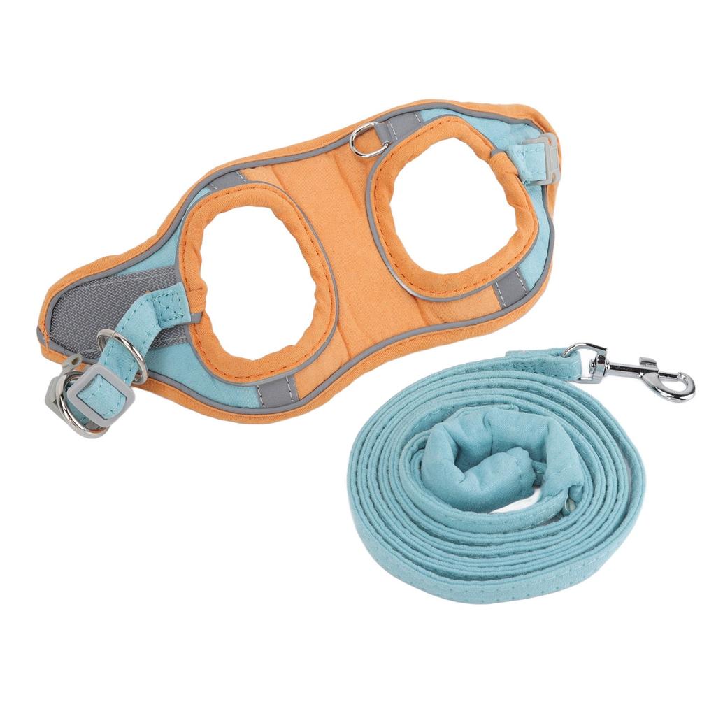 Cat Vest Harnesses and Leash Color Blocked Reflective Adjustable Escape Proof Kitten Vest Harnesses for Walking Outdoor