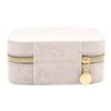 Sophia Classic Velvet Jewellery Box - Silver