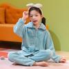 Cozy Coral Fleece Pajamas Set for Kids - Flannel Homewear for Winter