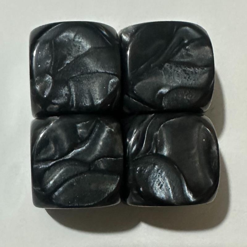10pcs Pearl Textured Round Blank Dice Smooth Game Props for Camping Trip Travel Portable Board Game Accessories
