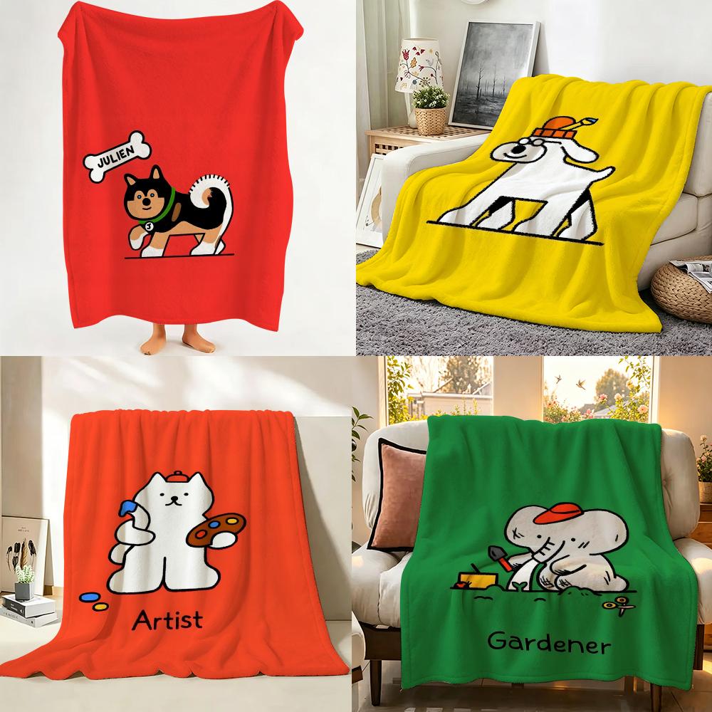 Illustrator K Karen Yoojin Throw Flannel Throw Blanket Suitable for Sofa Living Room Bedroom