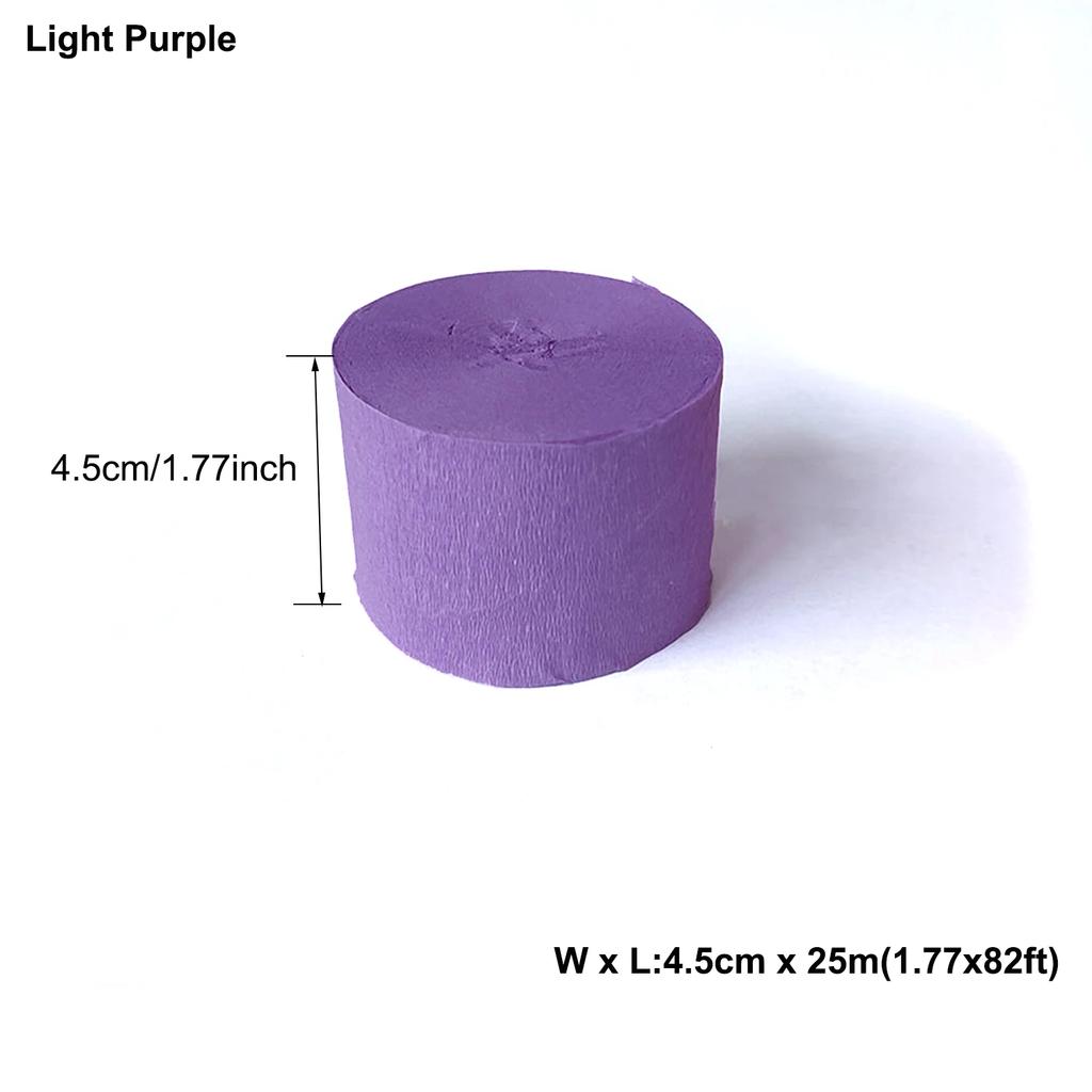 1pcs 4.5cm X 25meters Crepe Paper Streamers Tissue Paper Roll Flower Craft Making Birthday Wedding Party Backdrop DIY Decoration