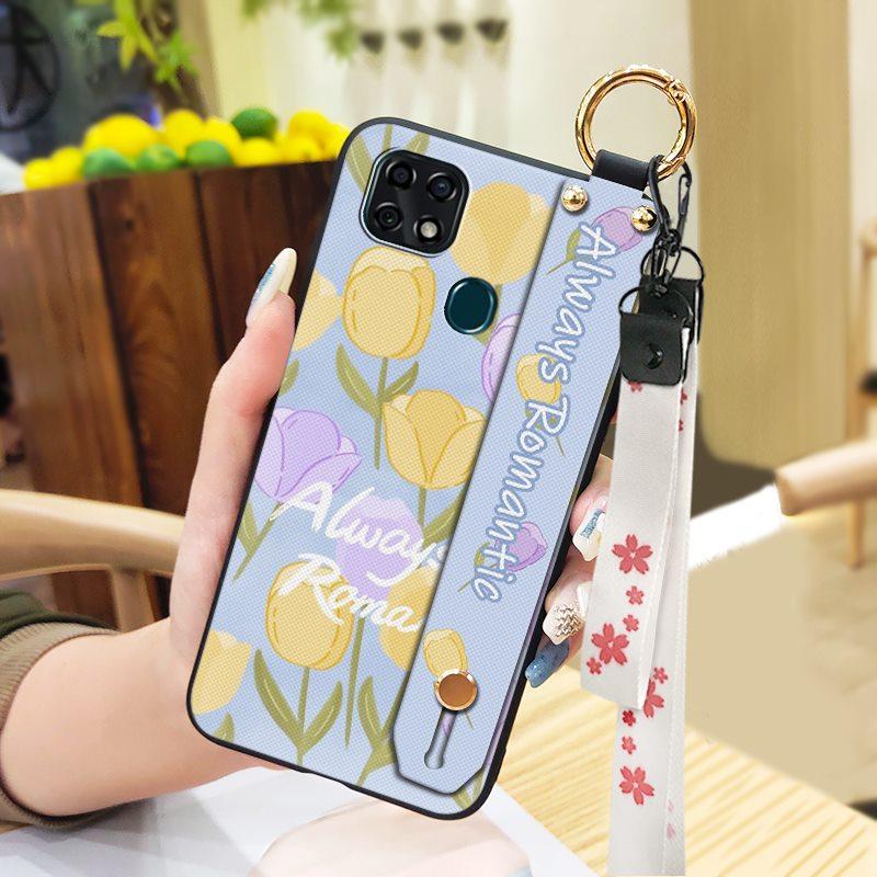 Ring Dirt-resistant Phone Case For ZTE Blade V2020 Vita/Blade20 Smart/10 Smart Back Cover Phone Holder Protective Flower