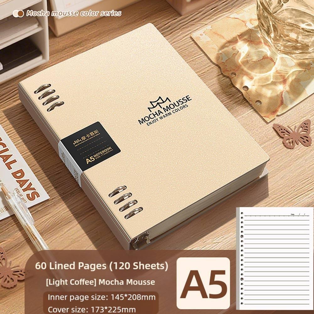Simple A5/B5 Loose-leaf Notebook Refillable Horizontal Line Inner Pages Memo Pad Detachable Binder Diary Book Students