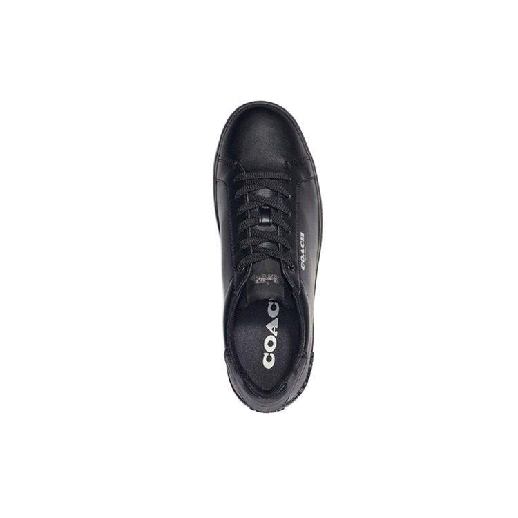 Coach Leather Low Top Stylish Skateboarding Shoes Men's Black CC724-BLK