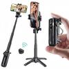 Portable Bluetooth Selfie Stick Tripod with Remote, Foldable Phone Holder Stand for iPhone & Smartphones, Mini Keychain 2025