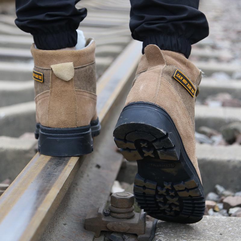 Men's Thickened Leather Wool Winter Boots