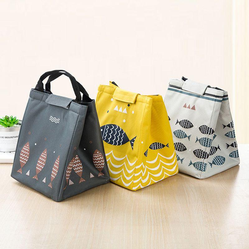 Artone Fish Oxford Reusable Lunch Bag With Thermal Insulation And Premium Material