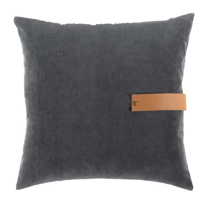 Coussin rectangulaire Milleray anthracite - Essentiel - 40 x 40 cm