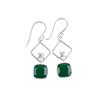 Green Onyx Gemstone 925 Sterling Silver Jewelry Handmade Women Earrings 1.70" EE-10-16