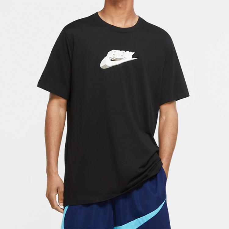 Nike T Shirts Men's Black Crew Neck Moderate Straight Fit CV1096-010
