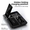 Wireless 4-in-1 Fast Charging Station: Auto Lifting, Folding Design for Phones, Watches, Earbuds, Desk Clock, and Lamp