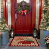 Red Truck Merry Christmas Doormat Stain-Resistant and Wear-Resistant Entryway Mat Living Room Rug Holiday Home Decor