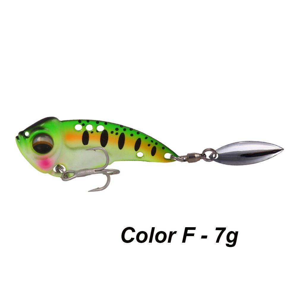 7g 11g 15g Paillettenlöffel Metall Rotierende Wobbler Crankbaits Drillinghaken VIB Köder Metall Angelköder