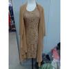 Women's Sexy V Neck Mid Sleeve Solid Color Ruffle Midi Plus Size Lace Dress