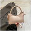 Korean Style Bow Handbags Solid Color Letter Large Capacity Women's Shoulder Bags Simple Commuting PU Crossbody Bags